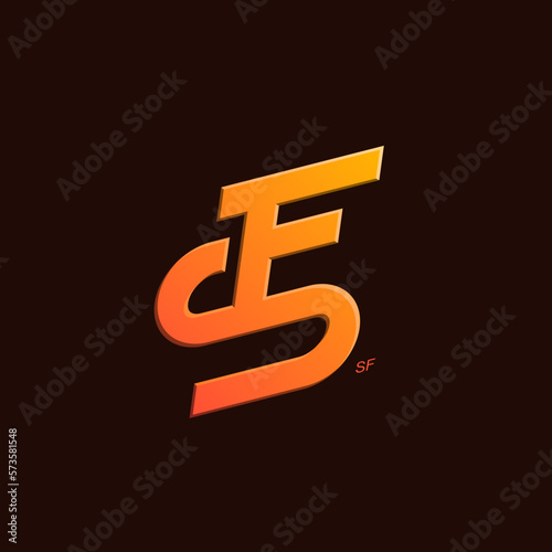 SF or FS Letter Logo