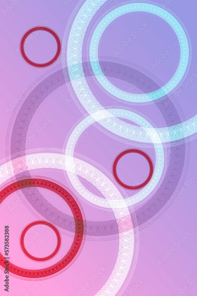 Obraz premium Hand drawn illustration in neon colors with geometric elements 