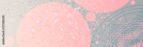 Hand drawn illustration with pastel colors and mandala sacred geometry elements 
