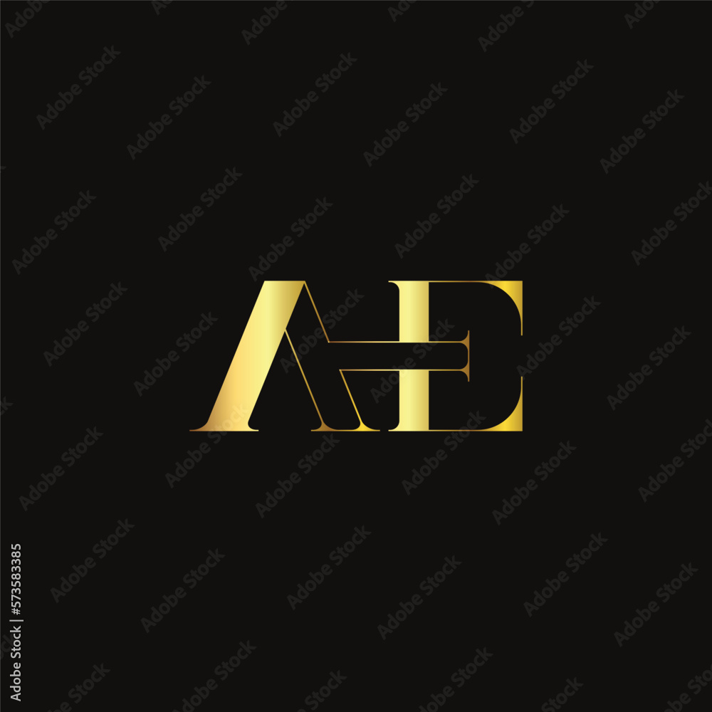 Fototapeta premium Vector letter AE logo icon design template element