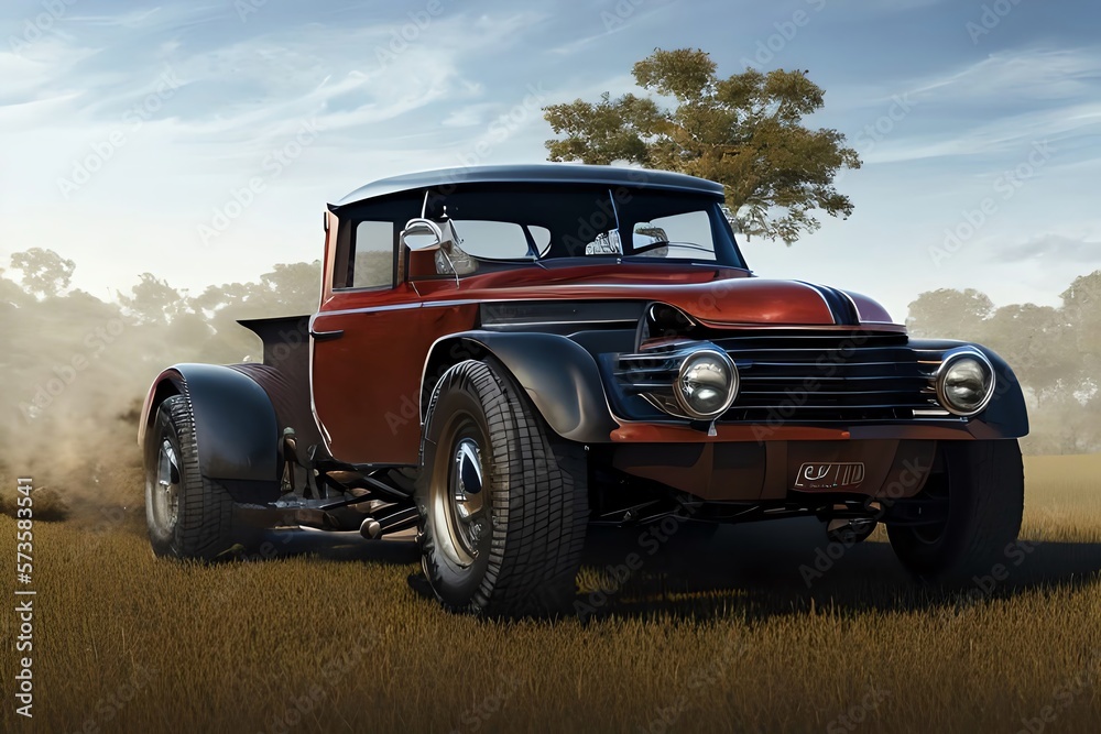 Autofahren Mit Bulldogge. Generative AI