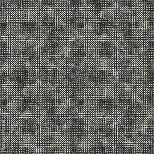 Charcoal Canvas Textured Subtle Checked Pattern