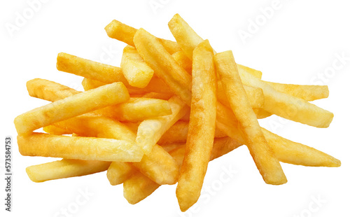 Photo Heap of tasty potato fries cut out