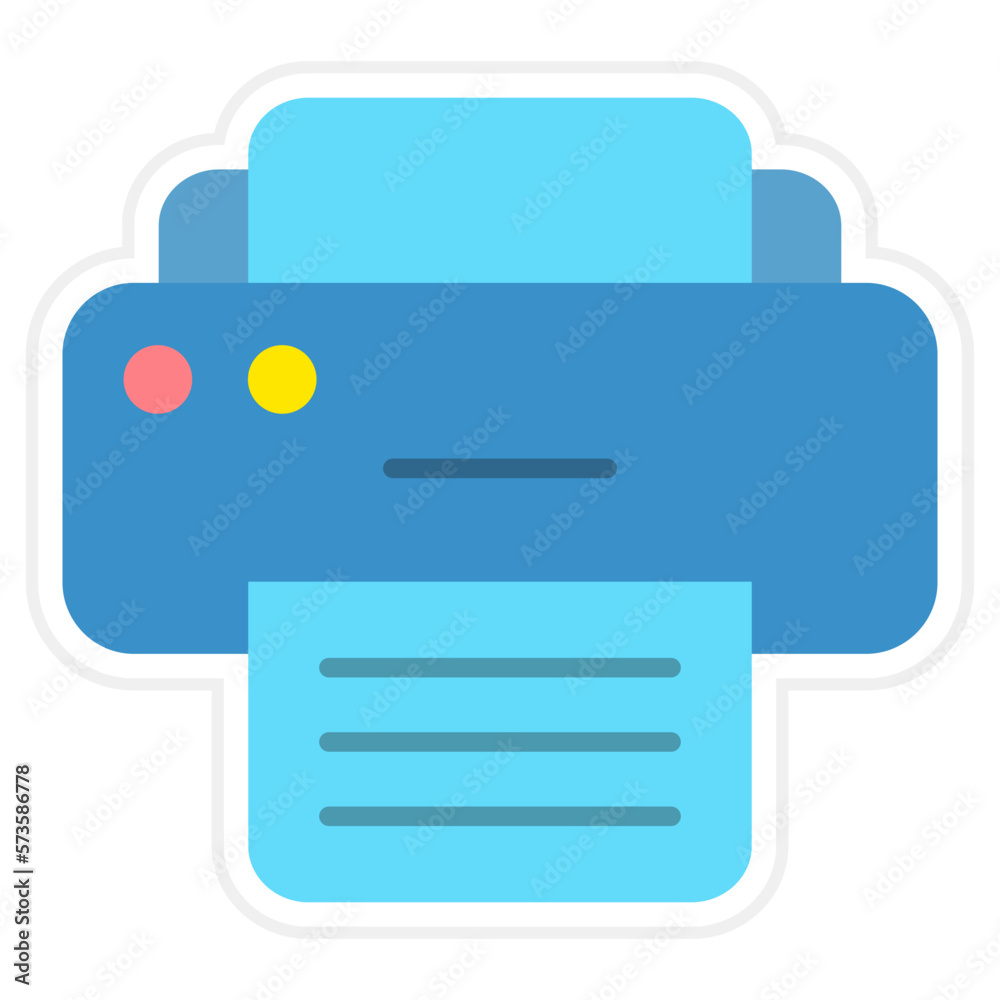 Printer Sticker Icon Printer Sticker Icon