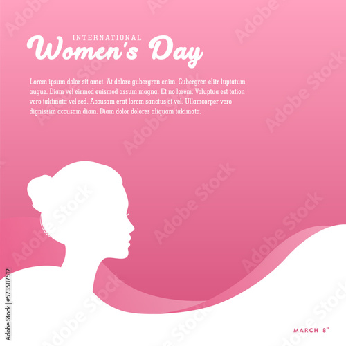 Happy international women's day March 8, with beautiful colors and feminine designs © Bash_Stock