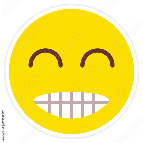 Grinning Sticker Icon