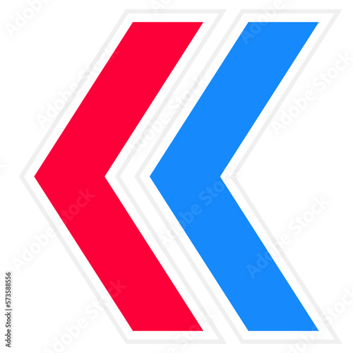 Free Download Left Chevron Sticker Icon - GFXLoad