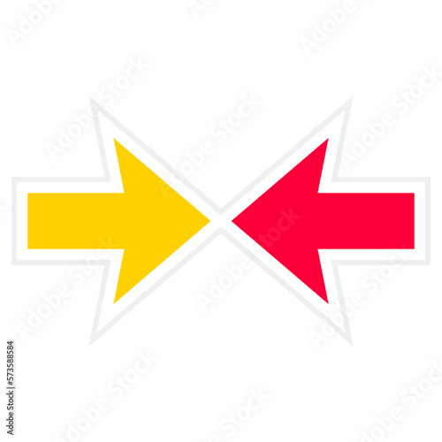 Opposite Arrows Sticker Icon