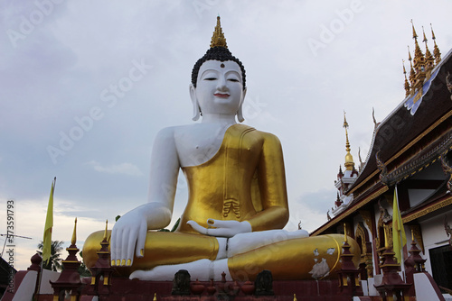 Buddha statue near Wat Rajamontean buddhist temple in Chiang Mai  Thailand