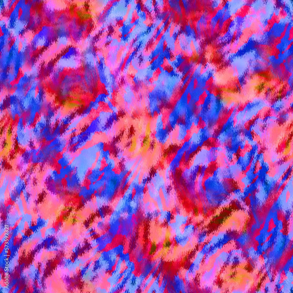 Animal print, Zebra texture background with fur texture in pink, blue and red colors