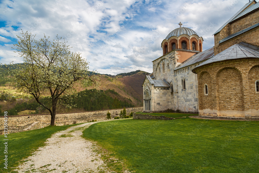 The Monastery Studenica. Serbia. The main attraction of the monastery-Byzantine style frescoes, Dating from the XIII and XIV centuries. In 1986, UNESCO inscribed the Studenica