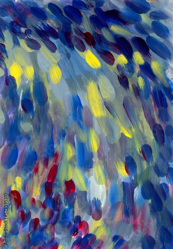 Yellow blue acrylic oil painting texture