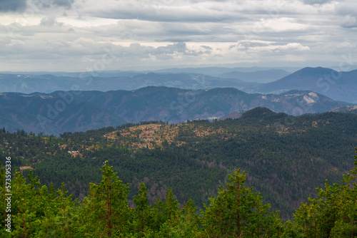 Beautiful view from Tornik mountain peak in Zlatibot, Serbia