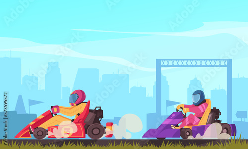 Karting Cartoon Concept
