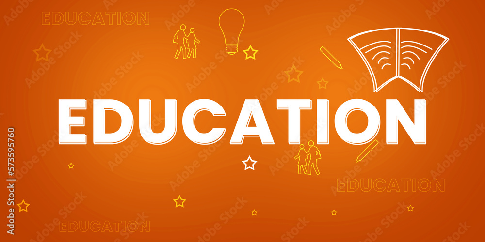 Fototapeta premium 2d illustration best student education concept