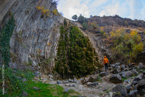 Basalt cliffs. Boyabat, Sinop Turkey photo
