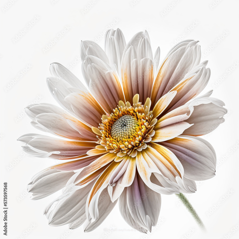 Beautiful flower on white background. Exotic nature beauty blossom plant - AI generative Beautiful flower on white background. Exotic nature beauty blossom plant - AI generative