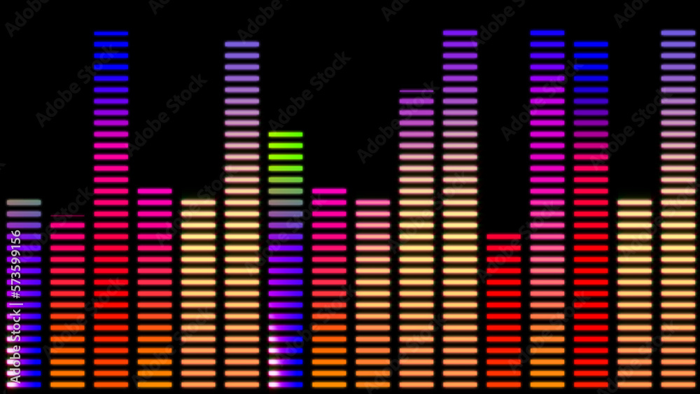 Obraz premium Digital equalizer bar graph illustration