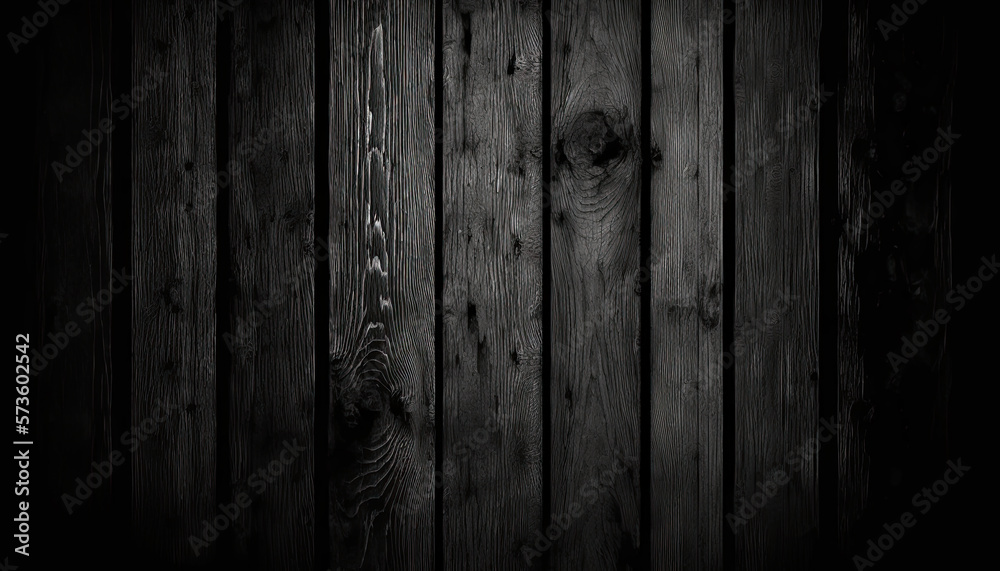 Background black wood texture created with generative AI Background black wood texture created with generative AI