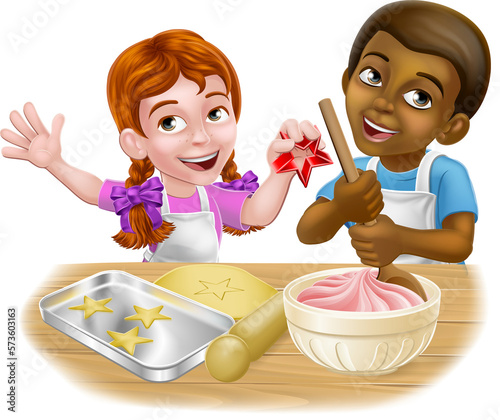 Girl and Boy Cartoon Child ...