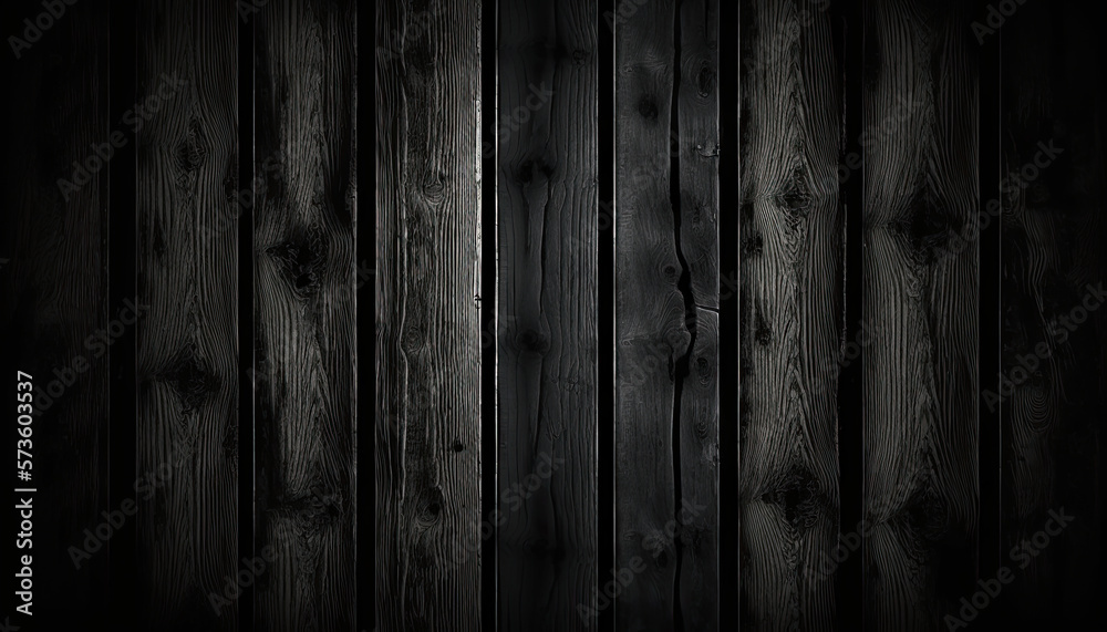Background black wood texture created with generative AI Background black wood texture created with generative AI