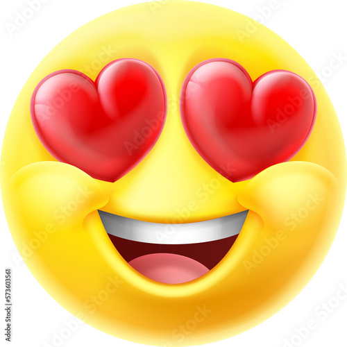 Love Hearts Eyes Emoticon E...