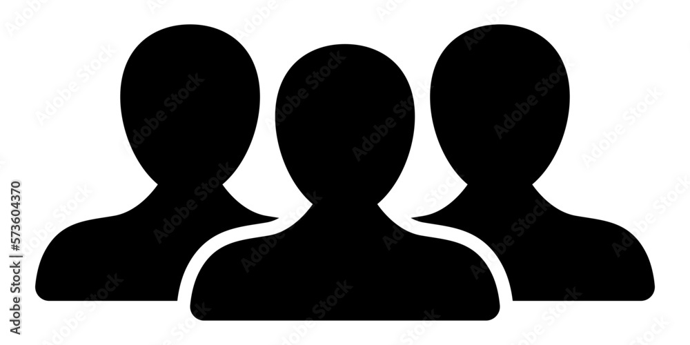 Team icon. Black vector icon isolated on white background. Team icon. Black vector icon isolated on white background.