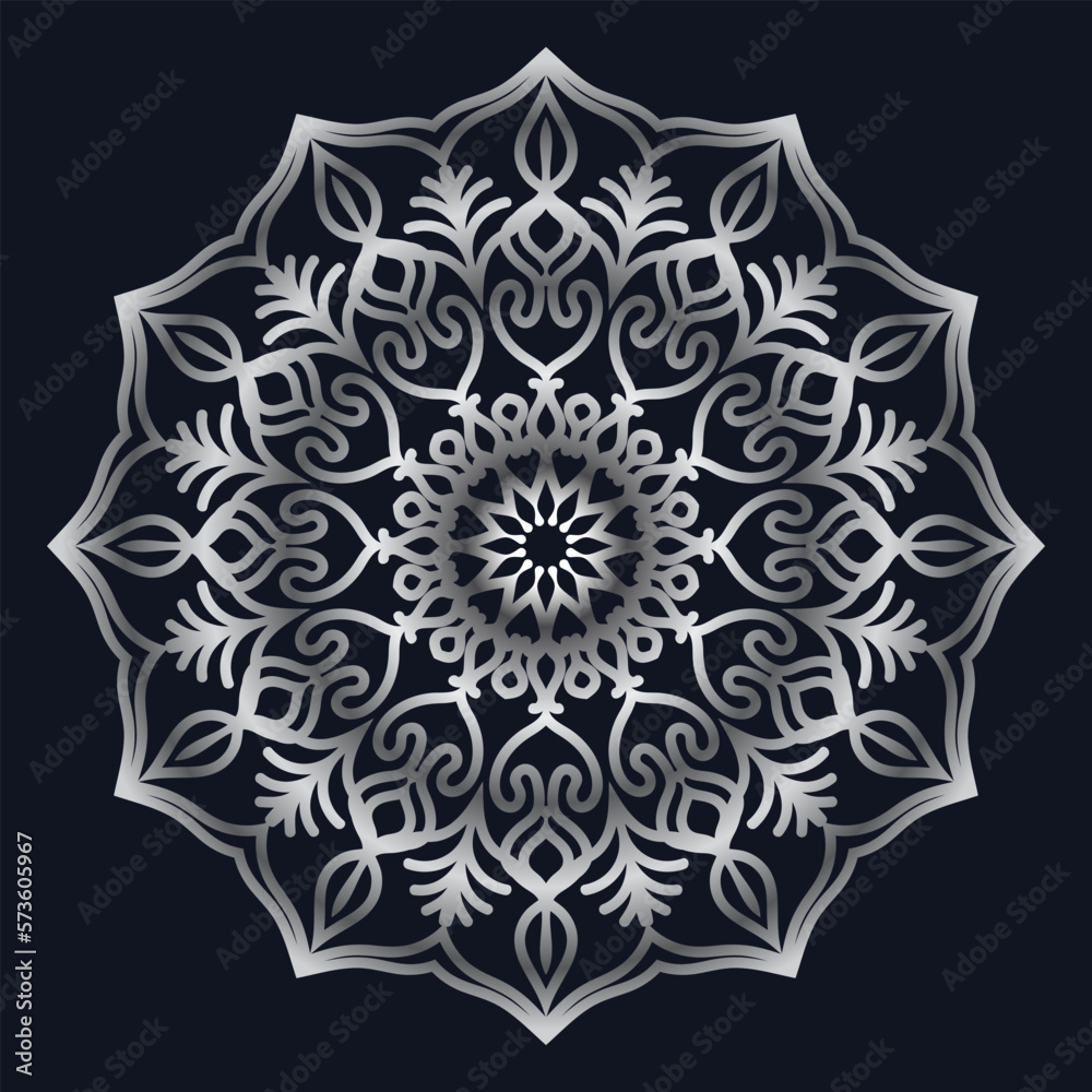 Decorative elements luxury ornament pattern gradient mandala design