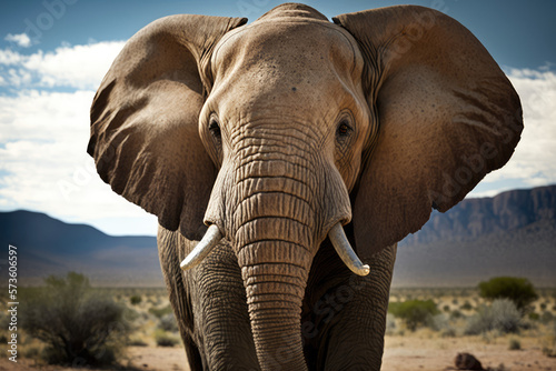 African elephant Face  © Man888