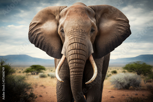 Ultra-detailed African elephant,Angry Elephant royalty, African elephant Angry © Man888