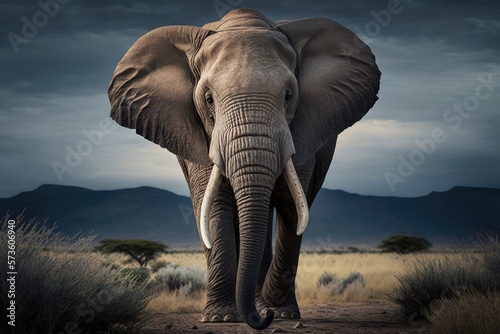 Ultra-detailed African elephant Angry Elephant royalty  African elephant Angry