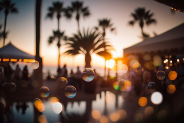Beach, pool party at a club summer background