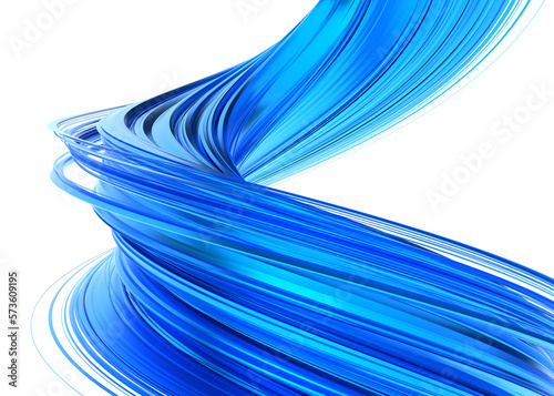 Fototapeta Naklejka Na Ścianę i Meble -  Futuristic blue shape, 3d render