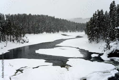 Yellowstone Winter Snow Madison River © Paul Moore