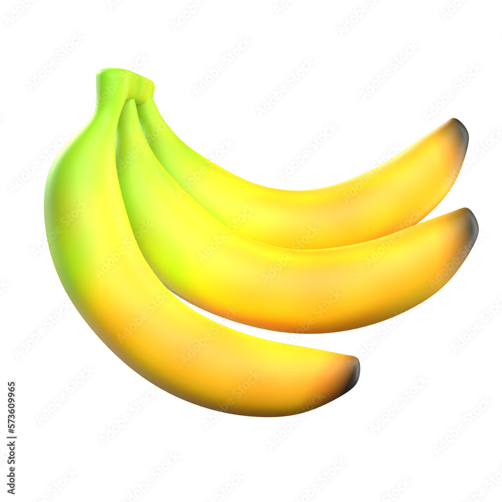 3d rendering of banana fruit