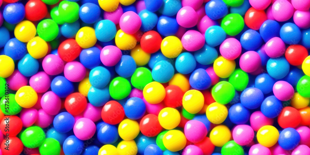 Colorful candies, sweets seamless background texture (created with Generative AI) Colorful candies, sweets seamless background texture (created with Generative AI)