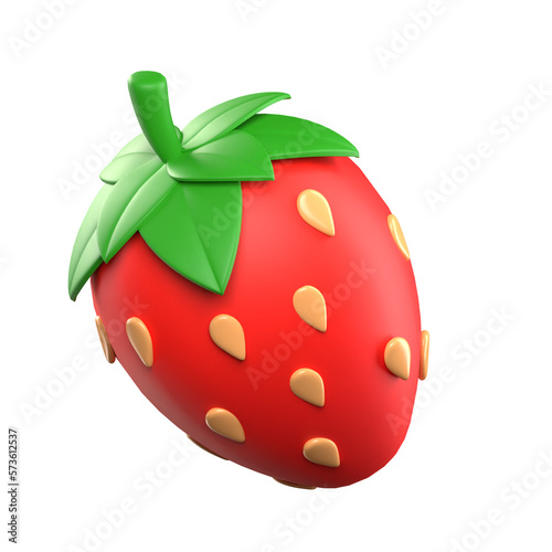 strawberry fruit 3d render