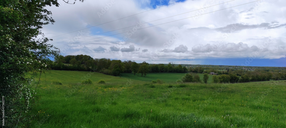 Paysage de bocage Normand dans la manche Paysage de bocage Normand dans la manche