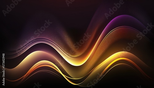 Abstract modern wave glow line minimal clean background, AI generated