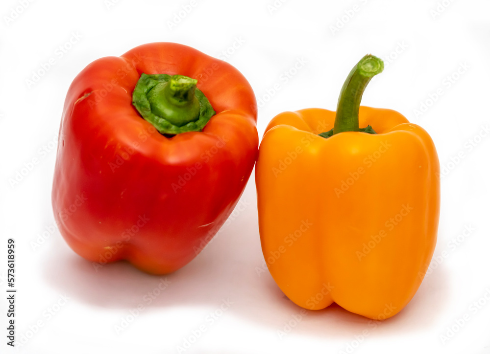 Red and yellow peppers