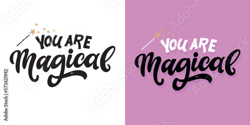 Inspirational lettering quote . Modern calligraphy. Brush painted letters, vector