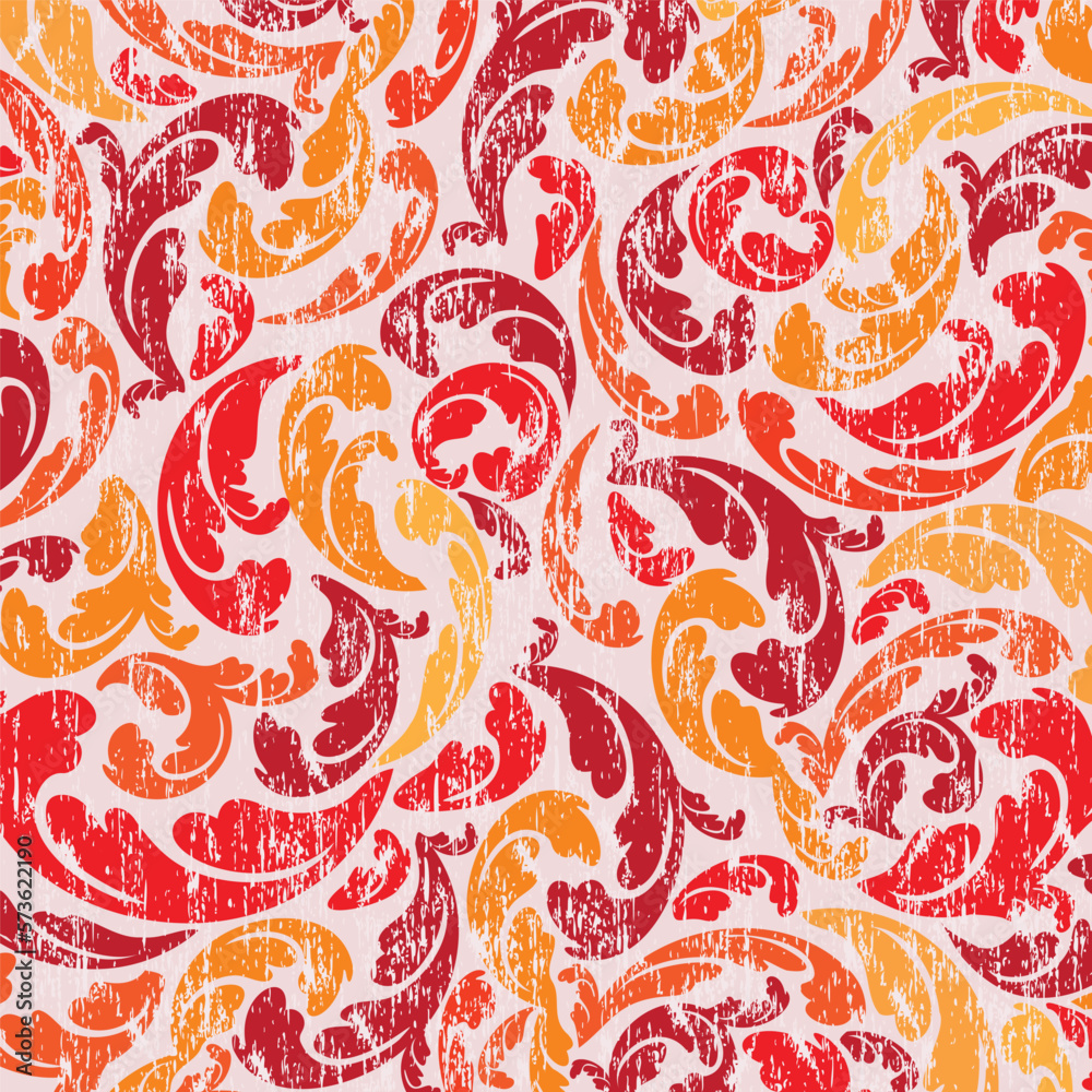 Floral grunge red background Floral grunge red background