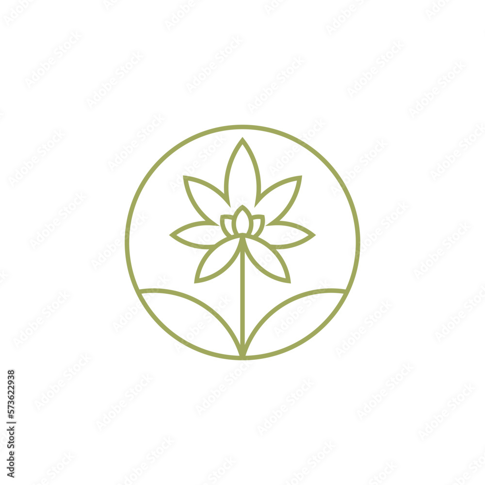 minimalist monoline cannabis logo minimalist monoline cannabis logo