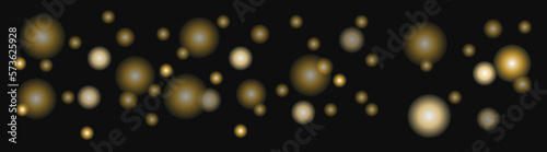 Blur glow effect on black background. Golden glow, festive background