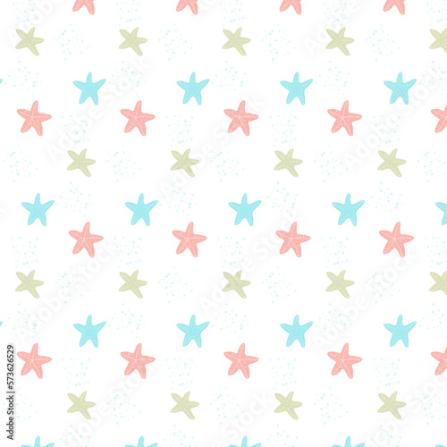 Background with starfish for decoration.