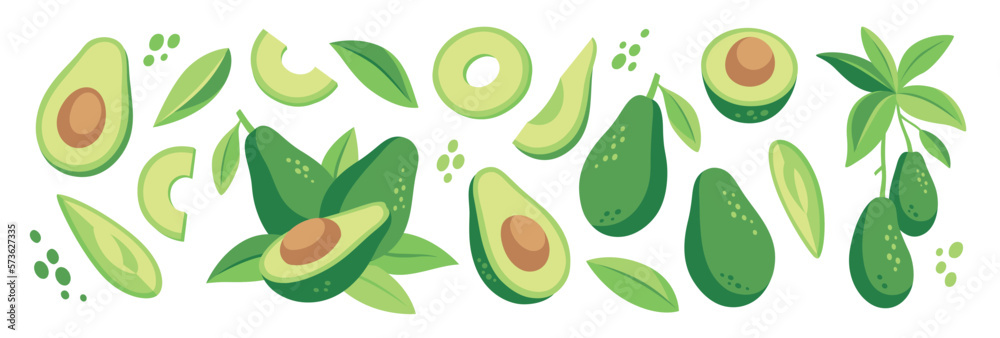 Fotografía Abstract set with avocado
