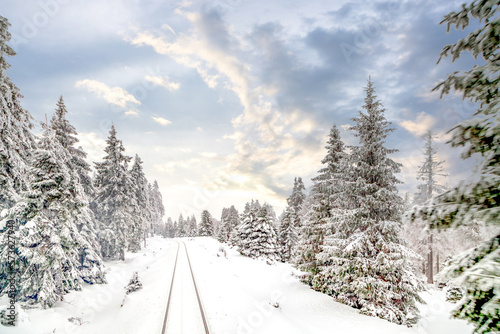 Winterlandschaft auf dem Brocken im Harz, Deutschland  © Sina Ettmer