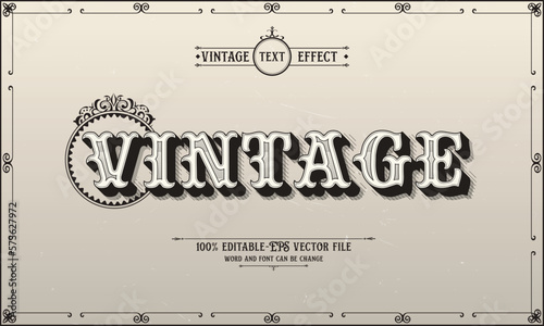 Creative vintage style text effect