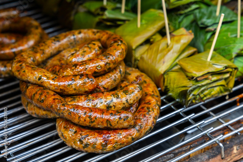 local food it is a sausage in the north of Thailand.