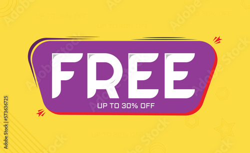 hot sale. mega sale. Special offer banner. FREE UP TO 30% OFF.